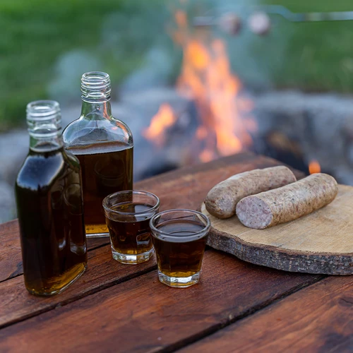 Botella para licores petaca con tapa 200ml 10uds - 7