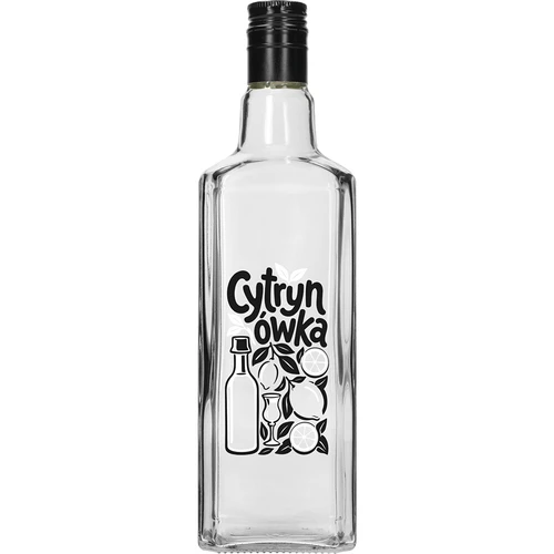 Botella Tynktura 500 ml con impresión «Cytrynówka» y tapón de rosca