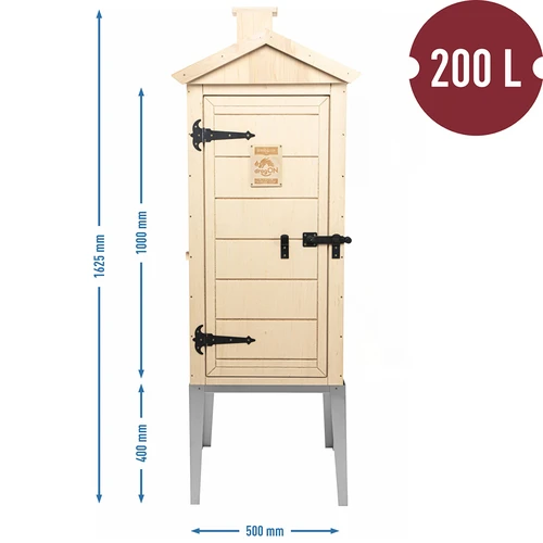 Cámara de ahumado de contrachapado certificado, 200 L, con base de acero inoxidable - 3