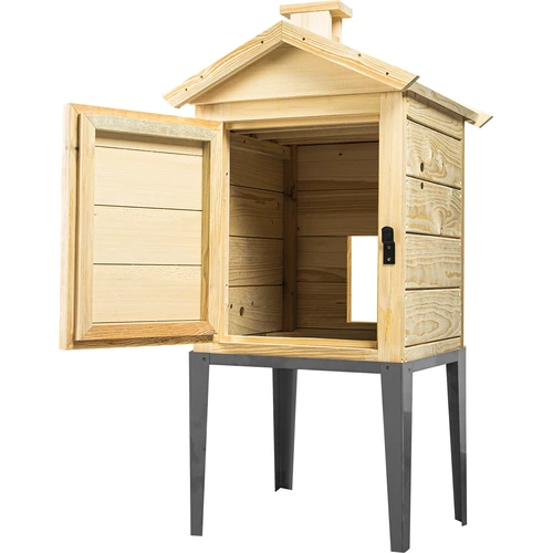 Cámara de ahumado de madera de abeto, 115 L, con base de acero inoxidable - 2