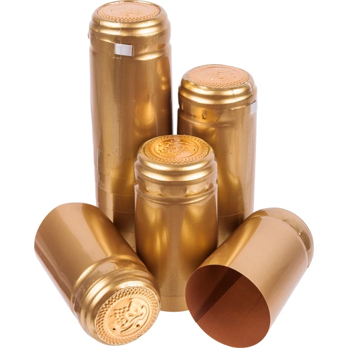 Capuchones con perforación dorados fi 31mm 100uds.