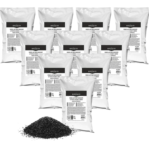 Carbón activado de coco 1 kg x 10 - conjunto