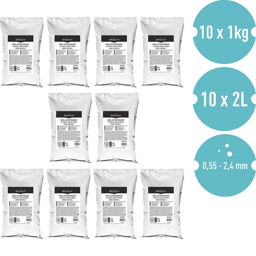 Carbón activado de coco 1 kg x 10 - conjunto - 2