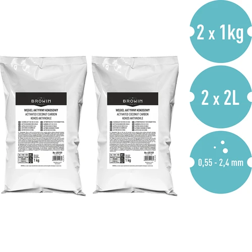 Carbón activado de coco 1 kg x 2 - conjunto - 2