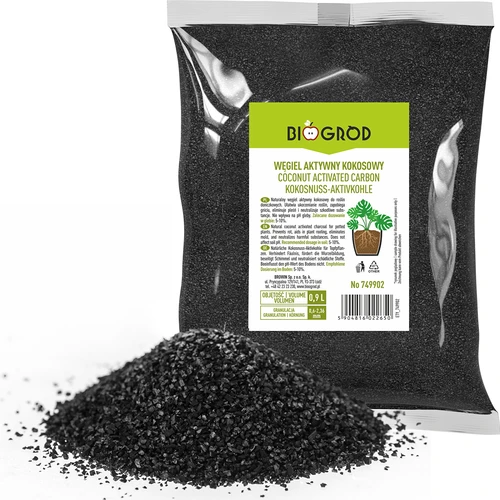 Carbón activado de coco para plantas 0,9L
