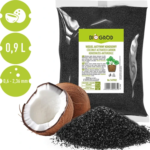 Carbón activado de coco para plantas 0,9L - 2