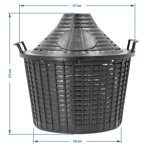 Cesta de jardín de plástico, con tapa para damajuana de 10 L - 3