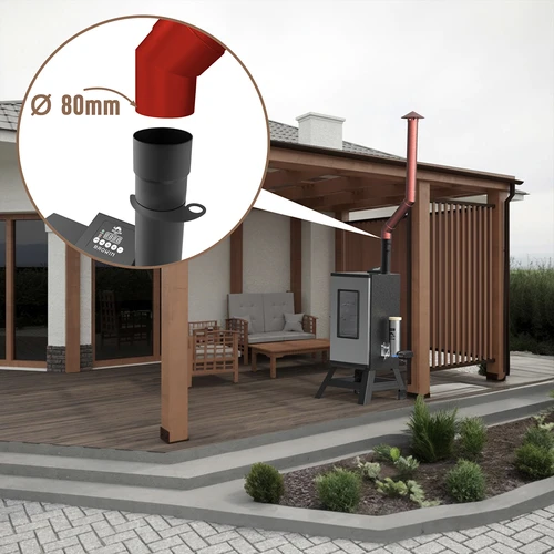 Chimenea para ahumadores de acero dragON - 6