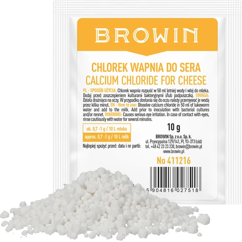 Cloruro de calcio para queso, 10 g - 2