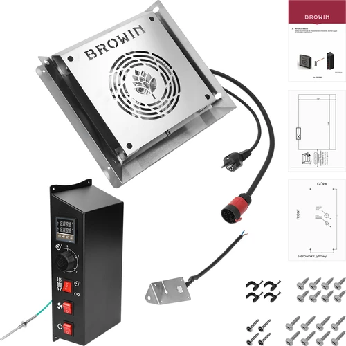 Conjunto de módulos con termostato digital- dragON 2,7 kW, para ahumadores de jardín - 2