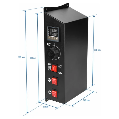 Conjunto de módulos con termostato digital- dragON 2,7 kW, para ahumadores de jardín - 10