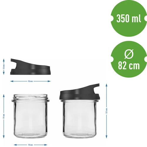 Contenedor de almacenamiento de 350ml con tapa - 5