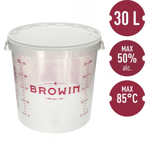 Contenedor de ferment. transp. 30L, impresión, 3 tubos - 10