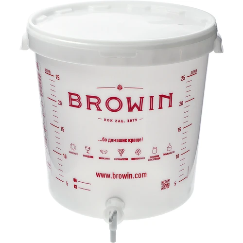 Contenedor de fermentación 30L con tapa, grifo y tubo UA - 2