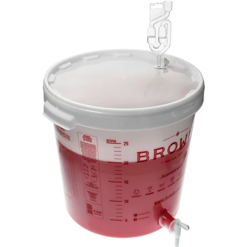 Contenedor de fermentación 30L con tapa, grifo y tubo UA - 12