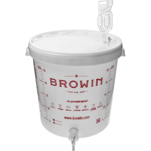 Contenedor de fermentación 30L con tapa, grifo y tubo UA