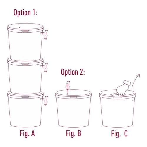 Contenedor de fermentación 30L con tapa, grifo y tubo UA - 13