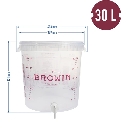 Contenedor de fermentación de 30L con tapa y grifo - 13