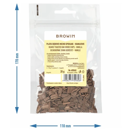 Copos de roble de vainilla, muy tostados, 20g - 7