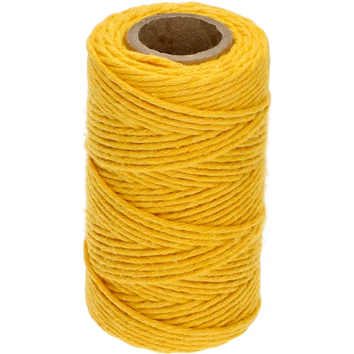 Cordón de algodón amarillo 2 mm/55 m/100 g