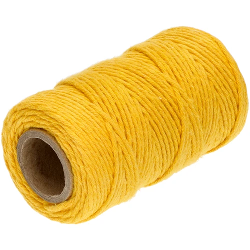 Cordón de algodón amarillo 2 mm/55 m/100 g - 2