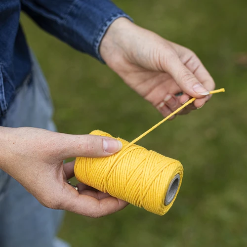 Cordón de algodón amarillo 2 mm/55 m/100 g - 6