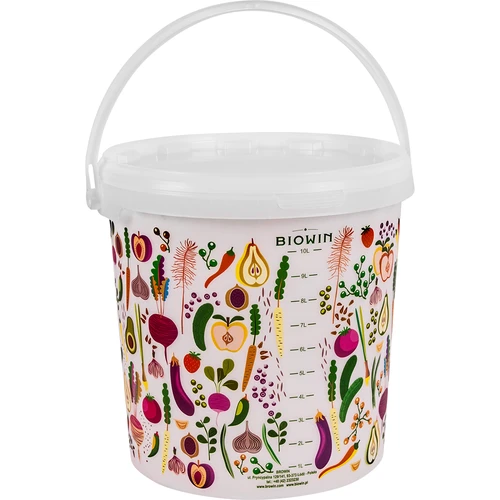 Cubo alimentario con tapa 10L - verduras