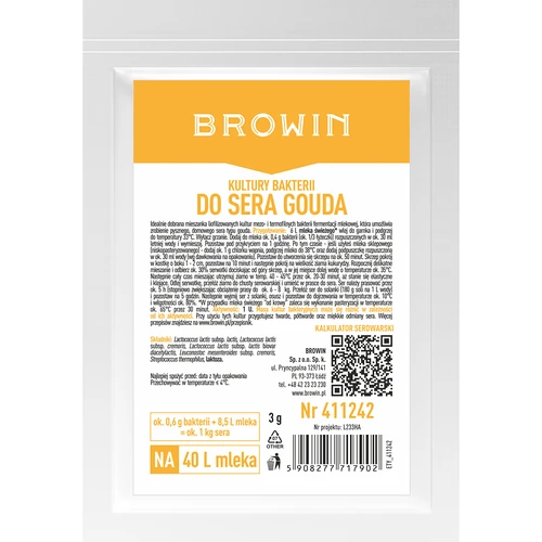 Cultivos bacterianos para queso gouda