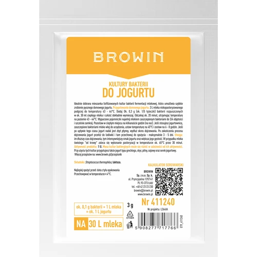 Cultivos bacterianos para yogur