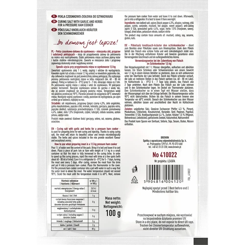 Curado de ajo y hierbas para prensa de jamón 100g - 2