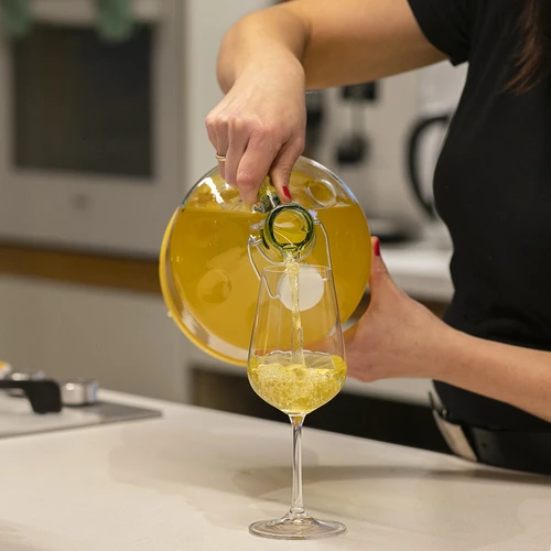 Dama de vidrio 5L con cesta con cierre mecánico - 3