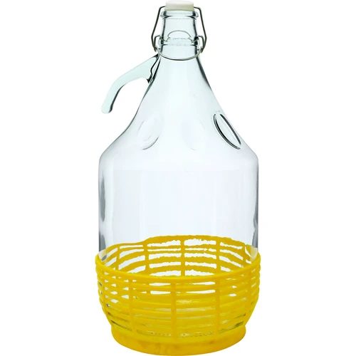 Dama de vidrio 5L con cesta con cierre mecánico