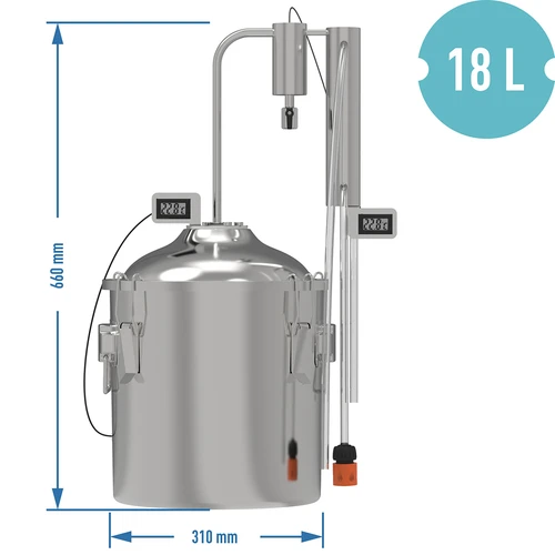 DESTILADOR CLÁSICO CONVEX 18L- 1 DECANTADOR - 8
