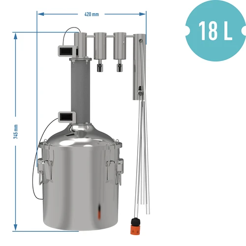 Destilador hawkSTILL 1.0 CONVEX 18L- MUNIN - 13
