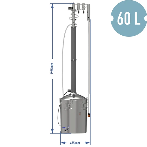 Destilador hawkSTILL 1.0 CONVEX 60L-ELÉCTR. PERUN - 16