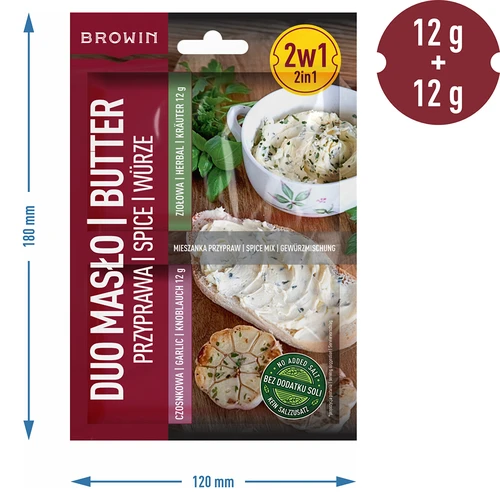 Duo Mantequilla - especia de ajo y hierbas 2 en 1, 2 x 12g - 4