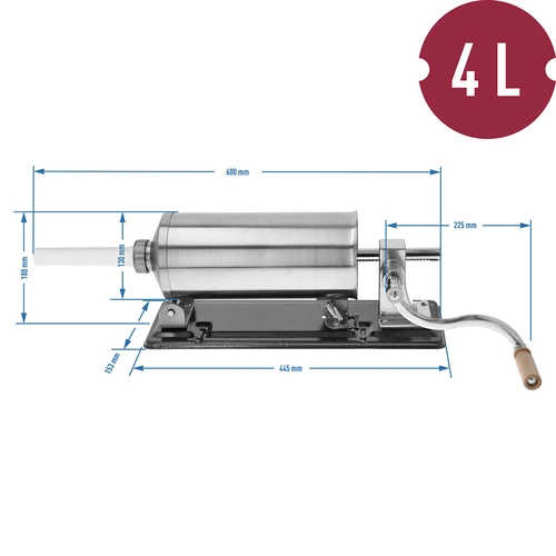 Embutidora horizontal de 4 kg - 10