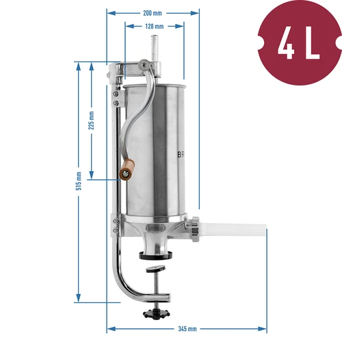Embutidora vertical de 4 kg - 10