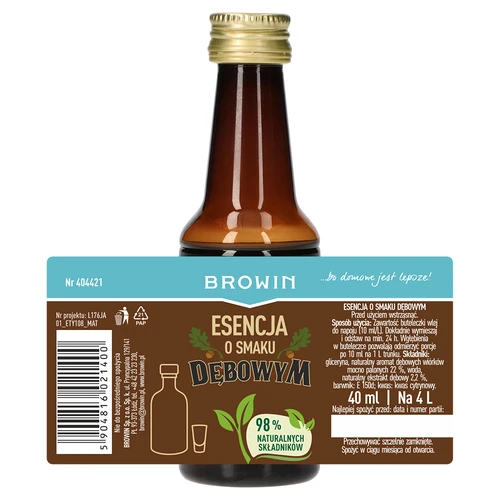Esencia con sabor a roble, con aroma y extracto natural - 40 ml para 4 L - 6