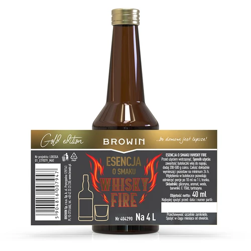 Esencia con sabor Whisky Fire para 4 L, 40 ml - 4