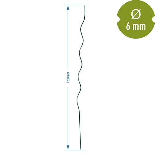 Estaca de acero en espiral 1,25m x 6mm - 2