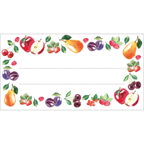Etiquetas autoadhesivas 85/45mm - Frutas 20uds