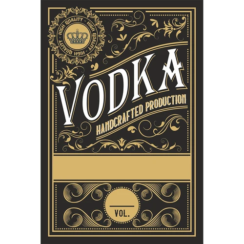 Etiquetas vodka- VODKA_R 60/90mm autoadh.20uds