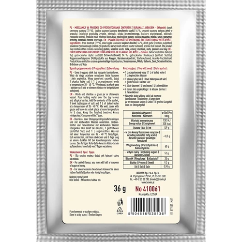 Fermento de remolacha en polvo con apio y zanahoria, 36 g - 2