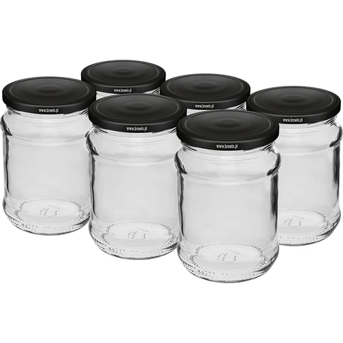 Frasco 250ml tapa negra fi66/4 - 6uds.