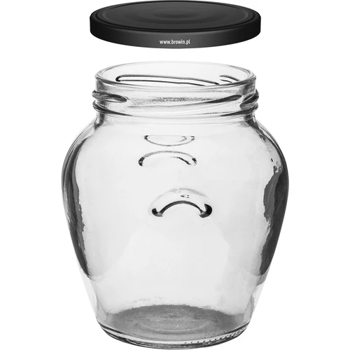 Frasco Ánfora 580ml con tapa negra fi82 6uds. - 3