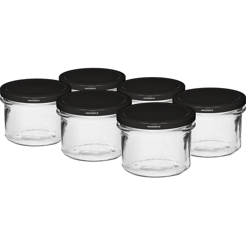 Frasco recto 235ml con tapa negra fi82 - 6uds.