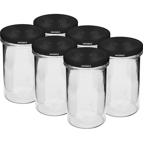 Frasco recto 545ml con tapa negra fi82 - 6 unidades