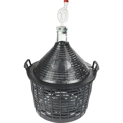 Globo para vino 20L en cesta de plástico - 3