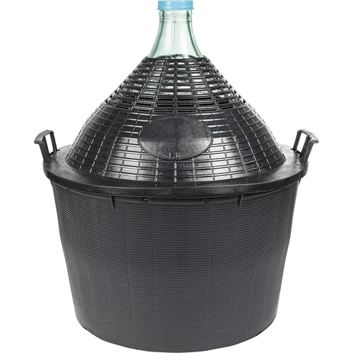 Globo para vino 34L en cesta de plástico